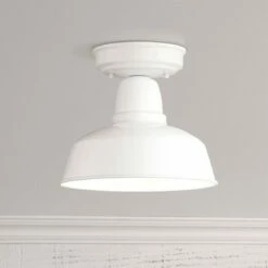 Cheap 🥰 John Timberland Farmhouse Outdoor Ceiling Light Fixture Urban Barn White Metal 10 1/4" for Exterior House Porch Patio 🔥