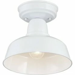 Cheap 🥰 John Timberland Farmhouse Outdoor Ceiling Light Fixture Urban Barn White Metal 10 1/4" for Exterior House Porch Patio 🔥 -Outdoor Lighting Store unnamed file 4689