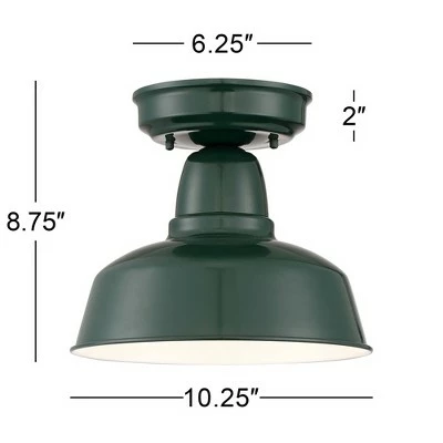 Hot Sale 🎉 John Timberland Rustic Outdoor Ceiling Light Fixture Urban Barn Dark Green 10 1/4" for Exterior House Porch Patio 🔥 6 Hot Sale 🎉 John Timberland Rustic Outdoor Ceiling Light Fixture Urban Barn Dark Green 10 1/4" for Exterior House Porch Patio 🔥 - Image 4