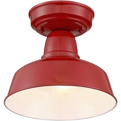 Cheap 👏 John Timberland Farmhouse Outdoor Ceiling Light Fixture Urban Barn Red Metal 10 1/4" for Exterior House Porch Patio ❤️ 5 Cheap 👏 John Timberland Farmhouse Outdoor Ceiling Light Fixture Urban Barn Red Metal 10 1/4" for Exterior House Porch Patio ❤️ - Image 3