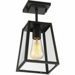 Best Pirce ⭐ John Timberland Modern Outdoor Ceiling Light Fixture Mystic Black 6" Clear Glass Damp Rated for Exterior House Porch Patio 🌟 -Outdoor Lighting Store unnamed file 4705