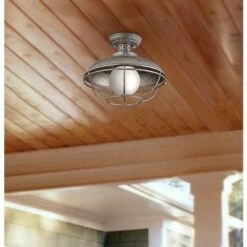 Discount 💯 Franklin Iron Works Rustic Farmhouse Outdoor Ceiling Light Galvanized Steel Cage 12" White Glass Orb for Exterior House Porch 🌟 -Outdoor Lighting Store unnamed file 4719