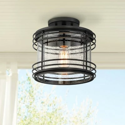 Best deal ๐ Possini Euro Design Modern Outdoor Ceiling Light Fixture Black Geometric 11" Clear Seedy Glass for Exterior House Porch Patio Deck ๐งจ 3 Best deal ๐ Possini Euro Design Modern Outdoor Ceiling Light Fixture Black Geometric 11" Clear Seedy Glass for Exterior House Porch Patio Deck ๐งจ