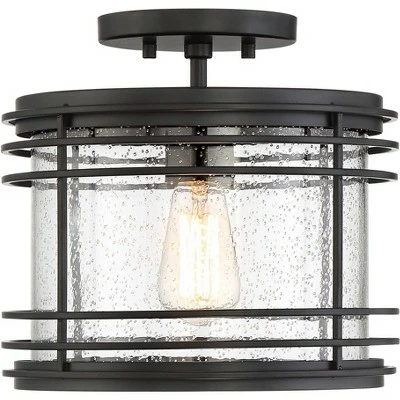 Best deal ๐ Possini Euro Design Modern Outdoor Ceiling Light Fixture Black Geometric 11" Clear Seedy Glass for Exterior House Porch Patio Deck ๐งจ 5 Best deal ๐ Possini Euro Design Modern Outdoor Ceiling Light Fixture Black Geometric 11" Clear Seedy Glass for Exterior House Porch Patio Deck ๐งจ - Image 3