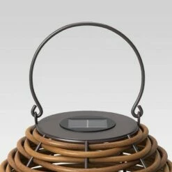 Flash Sale 🛒 Solar Chunky Rattan Outdoor Lantern - Smith & Hawken™ 😀