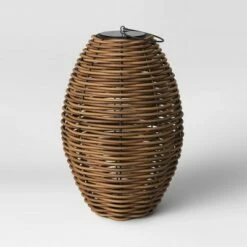 Flash Sale 🛒 Solar Chunky Rattan Outdoor Lantern - Smith & Hawken™ 😀 -Outdoor Lighting Store unnamed file 482