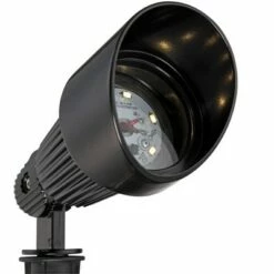 Budget ⭐ John Timberland 2 Pack of Hooded Black 7 1/2" High LED Landscape Spotlights 🤩