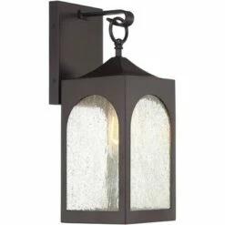 Best reviews of ⌛ Possini Euro Design Modern Outdoor Wall Light Fixture Bronze Lantern 16 1/2" Seedy Glass for Exterior House Porch Patio Deck 👍 -Outdoor Lighting Store unnamed file 486