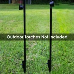 Buy 🎉 Sunnydaze Decor Sunnydaze Outdoor Universal Steel Metal Ground Stake Accessory for Patio and Lawn Citronella Torches - Black - 4pk 🛒 -Outdoor Lighting Store unnamed file 4891