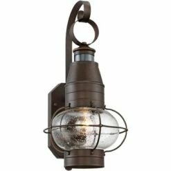 Budget 🥰 John Timberland Nautical Outdoor Light Fixture Oil Rubbed Bronze Lantern 19 3/4" Clear Seedy Glass Motion Security Sensor for Porch Patio 😍 -Outdoor Lighting Store unnamed file 493