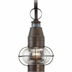 Budget 🥰 John Timberland Nautical Outdoor Light Fixture Oil Rubbed Bronze Lantern 19 3/4" Clear Seedy Glass Motion Security Sensor for Porch Patio 😍 -Outdoor Lighting Store unnamed file 494