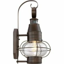 Budget 🥰 John Timberland Nautical Outdoor Light Fixture Oil Rubbed Bronze Lantern 19 3/4" Clear Seedy Glass Motion Security Sensor for Porch Patio 😍 -Outdoor Lighting Store unnamed file 495