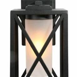 Best reviews of 🌟 12.2" Metal/Glass Outdoor Wall Lamp Black - LNC 👍 -Outdoor Lighting Store unnamed file 4970