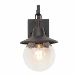 Hot Sale 🎉 Metal/Glass Globe Outdoor Wall Lamp - LNC Black 😉 -Outdoor Lighting Store unnamed file 4980