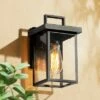 Outlet 😍 10.5" Square Metal/Glass Outdoor Wall Lamp Black - LNC 🌟 -Outdoor Lighting Store unnamed file 4981