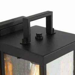 Outlet 😍 10.5" Square Metal/Glass Outdoor Wall Lamp Black - LNC 🌟 -Outdoor Lighting Store unnamed file 4983