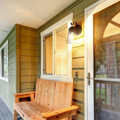 Discount ๐ฅ 10" Metal/Glass Outdoor Wall Lamp Black/Silver - LNC โญ 4 Discount ๐ฅ 10" Metal/Glass Outdoor Wall Lamp Black/Silver - LNC โญ - Image 2