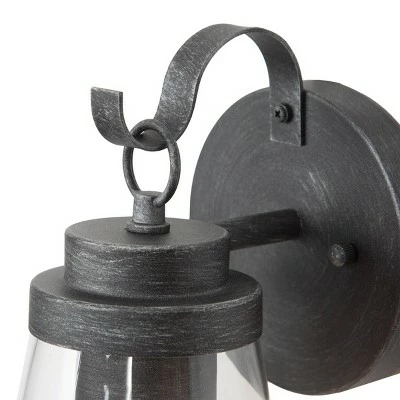 Discount ๐ฅ 10" Metal/Glass Outdoor Wall Lamp Black/Silver - LNC โญ 6 Discount ๐ฅ 10" Metal/Glass Outdoor Wall Lamp Black/Silver - LNC โญ - Image 4