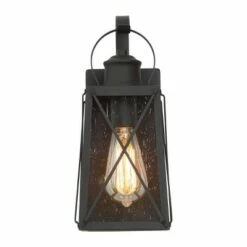 Best deal 😀 12.5" Metal/Glass "X" Outdoor Wall Lamp - LNC Black ⭐ -Outdoor Lighting Store unnamed file 5005