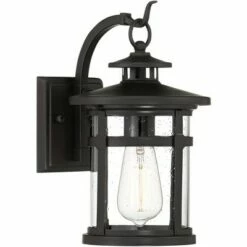 Flash Sale ⌛ Franklin Iron Works Callaway 11 3/4" High Black Outdoor Lantern Wall Light 👍 -Outdoor Lighting Store unnamed file 5011