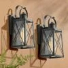 Top 10 🎉 2pk 12.5" Metal/Glass "X" Outdoor Lamps - LNC Rusty 😀 2 Top 10 🎉 2pk 12.5" Metal/Glass "X" Outdoor Lamps - LNC Rusty 😀 -Outdoor Lighting Store unnamed file 5019