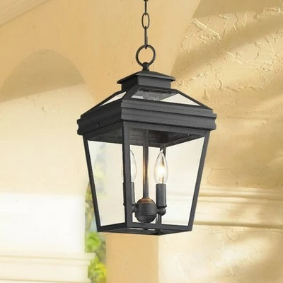 Cheapest ๐ John Timberland Traditional Outdoor Ceiling Light Hanging Black Lantern 16 1/2" Clear Glass for Exterior House Porch Patio Deck โจ 3 Cheapest ๐ John Timberland Traditional Outdoor Ceiling Light Hanging Black Lantern 16 1/2" Clear Glass for Exterior House Porch Patio Deck โจ