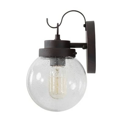 Wholesale 🎉 2pk Metal/Glass Globe Outdoor Wall Lamps - LNC Black 🌟 9 Wholesale 🎉 2pk Metal/Glass Globe Outdoor Wall Lamps - LNC Black 🌟 - Image 7