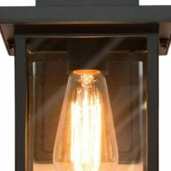 Cheap ⌛ 10.6" Metal/Glass Outdoor Lamp Black - LNC 🥰 -Outdoor Lighting Store unnamed file 5045