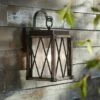 Hot Sale 😀 Possini Euro Design Rustic Outdoor Wall Light Fixture Bronze Wood Finish 13 1/2" Clear Seedy Glass Lantern for Exterior House Porch Patio ✨ -Outdoor Lighting Store unnamed file 512