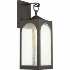 New 🎁 Possini Euro Design Modern Outdoor Wall Light Fixture Bronze Lantern 20 1/2" Seedy Glass for Exterior House Porch Patio Deck 🎉 -Outdoor Lighting Store unnamed file 520