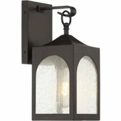Best Pirce 💯 Possini Euro Design Modern Outdoor Wall Light Fixture Bronze 12" Seedy Glass Lantern for Exterior House Porch Patio Deck 😉 -Outdoor Lighting Store unnamed file 528