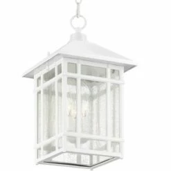 New 💯 Kathy Ireland Sierra Craftsman 16 1/2"H White Outdoor Hanging Light ⭐ -Outdoor Lighting Store unnamed file 532