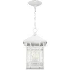 New 💯 Kathy Ireland Sierra Craftsman 16 1/2"H White Outdoor Hanging Light ⭐ -Outdoor Lighting Store unnamed file 535