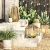 Flash Sale ❤️ Tumbler Basket Weave Outdoor Lantern with LED Candle Gold - Project 62™ 🎉 -Outdoor Lighting Store unnamed file 555