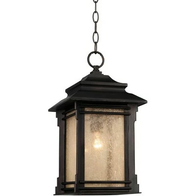 Best Sale 🤩 Franklin Iron Works Rustic Outdoor Ceiling Light Hanging Lantern Walnut Bronze 19 1/4" Frosted Glass Damp Rated for Porch Patio ⭐ 3 Best Sale 🤩 Franklin Iron Works Rustic Outdoor Ceiling Light Hanging Lantern Walnut Bronze 19 1/4" Frosted Glass Damp Rated for Porch Patio ⭐ - Image 2