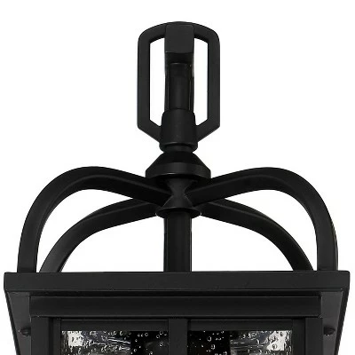 Wholesale 🥰 Franklin Iron Works Contemporary Lantern Outdoor Wall Light Fixture Black 17 1/2" Clear Seedy Glass for Exterior House Porch Patio ❤️ 3 Wholesale 🥰 Franklin Iron Works Contemporary Lantern Outdoor Wall Light Fixture Black 17 1/2" Clear Seedy Glass for Exterior House Porch Patio ❤️ - Image 3