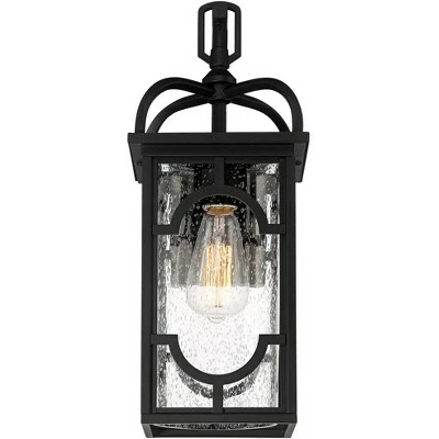 Wholesale 🥰 Franklin Iron Works Contemporary Lantern Outdoor Wall Light Fixture Black 17 1/2" Clear Seedy Glass for Exterior House Porch Patio ❤️ 4 Wholesale 🥰 Franklin Iron Works Contemporary Lantern Outdoor Wall Light Fixture Black 17 1/2" Clear Seedy Glass for Exterior House Porch Patio ❤️ - Image 4