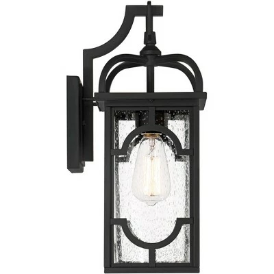 Wholesale 🥰 Franklin Iron Works Contemporary Lantern Outdoor Wall Light Fixture Black 17 1/2" Clear Seedy Glass for Exterior House Porch Patio ❤️ 6 Wholesale 🥰 Franklin Iron Works Contemporary Lantern Outdoor Wall Light Fixture Black 17 1/2" Clear Seedy Glass for Exterior House Porch Patio ❤️ - Image 6