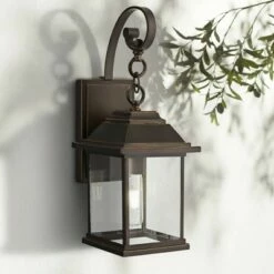 Hot Sale ⭐ Minka Lavery Mariner's Pointe 18" Oil-Rubbed Bronze Outdoor Lantern Wall Light ❤️