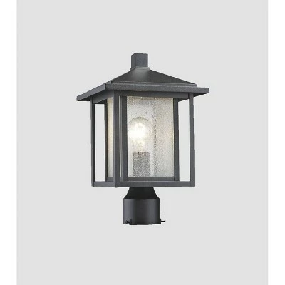 Cheap ✨ 1 Light Outdoor Wall Mount Sconce Black with Clear Seedy Glass - Aurora Lighting 🌟 3 Cheap ✨ 1 Light Outdoor Wall Mount Sconce Black with Clear Seedy Glass - Aurora Lighting 🌟 - Image 2