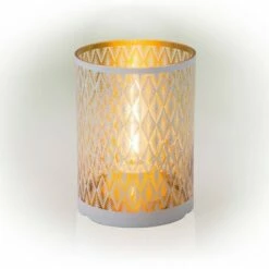 Discount ๐ Alpine Corporation Indoor/Outdoor Diamond Lantern with Tungsten Light and Timer Warm White โ๏ธ