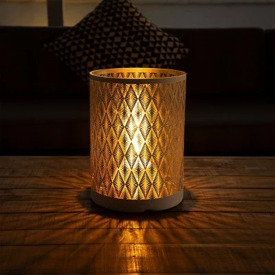 Discount 😍 Alpine Corporation Indoor/Outdoor Diamond Lantern with Tungsten Light and Timer Warm White ✔️ 4 Discount 😍 Alpine Corporation Indoor/Outdoor Diamond Lantern with Tungsten Light and Timer Warm White ✔️ - Image 2