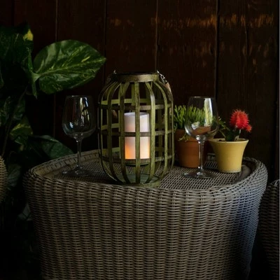 Promo 🔔 Alpine Corporation 10" Metal Outdoor Lantern with Flickering LED Light Green 🔥 6 Promo 🔔 Alpine Corporation 10" Metal Outdoor Lantern with Flickering LED Light Green 🔥 - Image 4