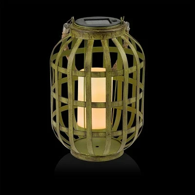Promo 🔔 Alpine Corporation 10" Metal Outdoor Lantern with Flickering LED Light Green 🔥 7 Promo 🔔 Alpine Corporation 10" Metal Outdoor Lantern with Flickering LED Light Green 🔥 - Image 5
