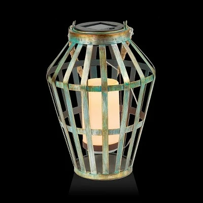 Best Sale ⌛ Alpine Corporation 10" Metal Outdoor Lantern with Flickering LED Light Gray 👏 5 Best Sale ⌛ Alpine Corporation 10" Metal Outdoor Lantern with Flickering LED Light Gray 👏 - Image 4