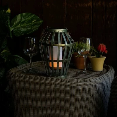 Best Sale ⌛ Alpine Corporation 10" Metal Outdoor Lantern with Flickering LED Light Gray 👏 7 Best Sale ⌛ Alpine Corporation 10" Metal Outdoor Lantern with Flickering LED Light Gray 👏 - Image 6