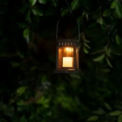 Best reviews of 🎁 Alpine Corporation Set of 6 Outdoor Solar Powered Hanging/Stake Lanterns Black 🎉 -Outdoor Lighting Store unnamed file 665