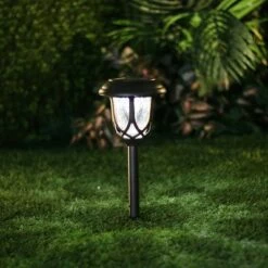 Deals 👏 Alpine Corporation Set of 2 Outdoor Lumen Solar Powered Pathway Light Stakes Bronze 🤩