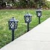 Brand new 💯 Alpine Corporation Set of 4 Outdoor Solar Powered Pathway LED Light Stakes Black ⌛ -Outdoor Lighting Store unnamed file 686
