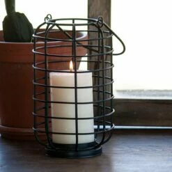 Hot Sale 👍 Black Round Metal Wire Pillar Candle Holder with Handle - Foreside Home & Garden ⭐ -Outdoor Lighting Store unnamed file 705